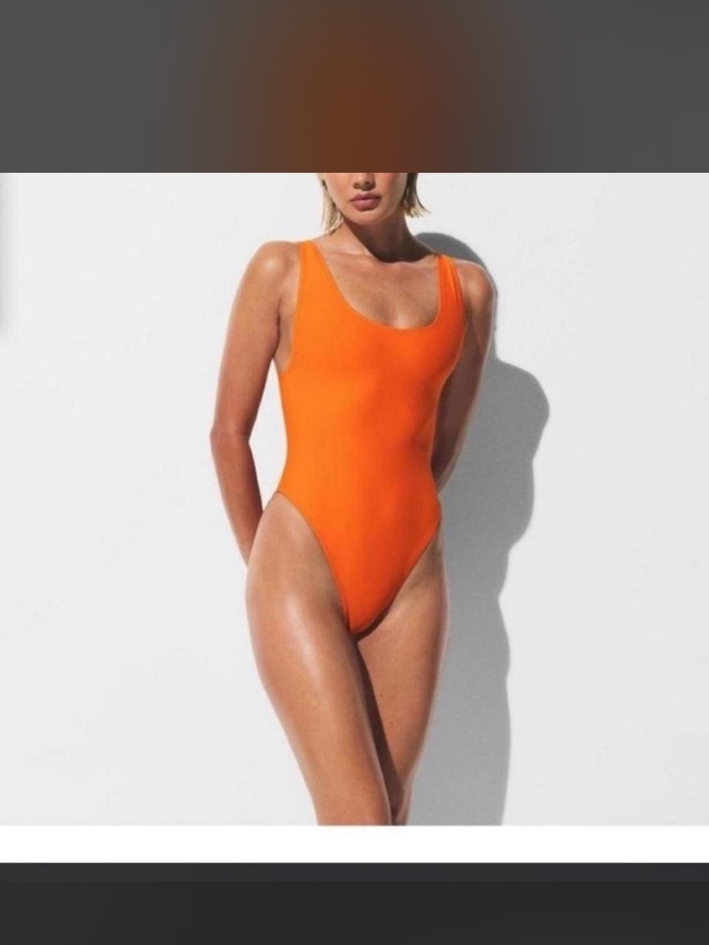 Skims Orange Scoop-Back One-Piece Swimsuit